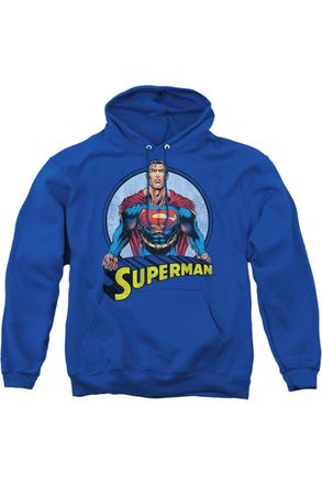 Gildan Superman Flying High Again Adult Pull Over Hoodie / Hooded Sweatshirt