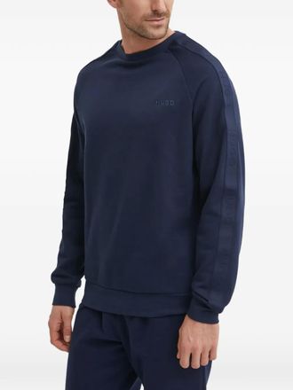 HUGO BOSS Sweater met logo-applicatie - Blauw