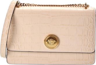 Versace Medusa 95 Croc-Embossed Leather Satchel
