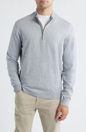 Johnnie-O Desmond Half Zip Sweater in Pebble at Nordstrom, Size Xx-Large