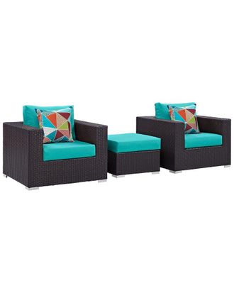 ModWay Outdoor Convene 3Pc Outdoor Patio Sofa Set