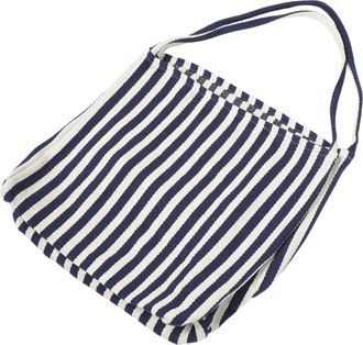Frcolor Large Capacity Stripes Canvas Shoulder Bag Lightweight Tote for Women Messenger Bag with Chic Practical Carry for Work Travel School and Daily Use