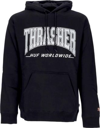 HUF Bayview Heren Hoodie Sweatshirt met Lange Mouwen - Heren - Hoodies - Zwart - L - Katoen - Hoodies & sweatvesten