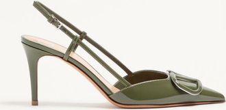 Valentino Garavani VLogo Signature Patent Leather Slingback Pump 80Mm Wo