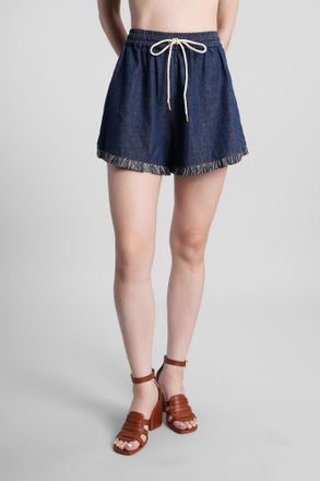 Zimmermann Shorts In Blue Cotton