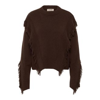 LeComte Ronde hals gebreid - Dames - Truien - Bruin - Maat: 2XL