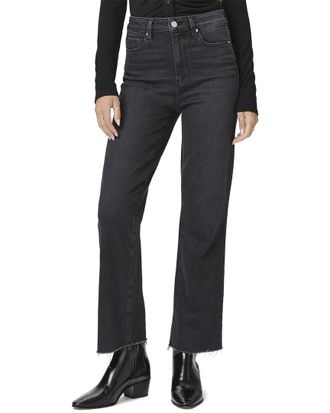 Paige Paige Relaxed Claudine Raw Hem Black Lotus Jean