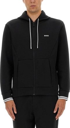 BOSS Structured Zipper Hoodie