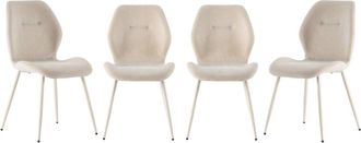 Calicosy Juego de 4 sillas de tela h86 cm - beige