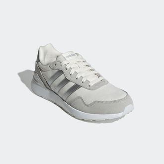 adidas Sneaker ADIDAS SPORTSWEAR RUN 60S 4.0, Damen, Gr. 38,5, chalk wei&szlig;, silber metallic, grau two, Leder, Textil, Schuhe Sneaker