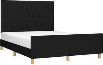 vidaXL Cama Sin Colch&oacute;n Tela Negro 140x200 Cm Vidaxl