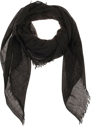 Destin Wide Silhouette Scarf With Hand-Frayed Edges