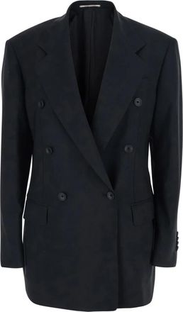 Tagliatore Double-breasted jas met klassieke revers - Dames - Blazers - Zwart - M - Wol - Jassen