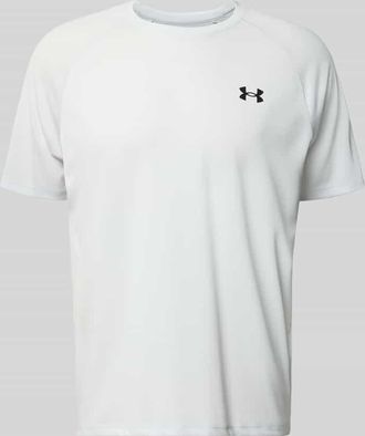 Under Armour T-Shirt mit Label-Print Modell Tech in Hellgrau, Gr&ouml;&szlig;e XXXL