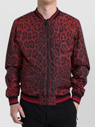 Dolce & Gabbana leopard print bomber jacket