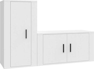 vidaXL Vidaxl - Set de muebles de tv 2 piezas madera contrachapada blanco