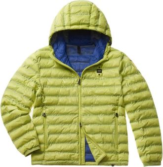 Blauer Hooded Puffer Jacket - Heren - Winterjassen - Groen - L - Leer - Jassen