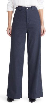 AG - Adriano Goldschmied Deven Tailored High Waist Wide Leg Pants in Gunpowder at Nordstrom, Size 32