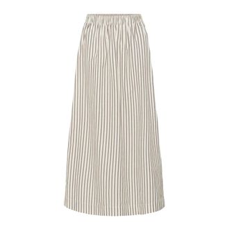 Soaked In Luxury Striped Maxi Skirt in Brown/White - female - Soaked in Luxury - Maxi Skirts - White - L - Skirts