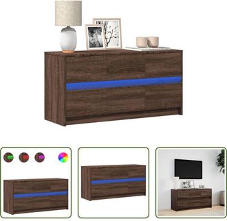vidaXL vidaXL Mobile TV Rovere Marrone - Mobile Porta TV con LED Rovere Marrone 100x34x50 cm Truciolato