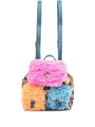 Kurt Geiger small Hoxton leopard-print backpack - Pink