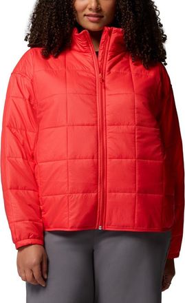 Columbia Sienna Hill Water Repellent Quilted Nylon Jacket in Poppy Red at Nordstrom, Size 3X