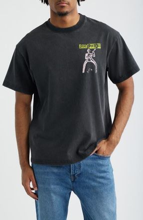 Bravado Oversize Sex Pistols Stance Graphic T-Shirt in Washed Black at Nordstrom, Size Xx-Large