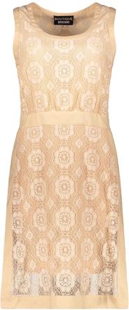 Moschino Mouwloze kanten jurk - Dames - Zomerkleedjes - Roze - S - Katoen - Kleedjes