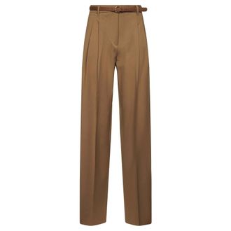 Max Mara Wide Trousers, female, Brown, Size: S Max Mara Studio Rtw... Camel