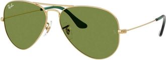 Ray-Ban Aviator Large Green Unisex Sunglasses RB3025 001/4E 58