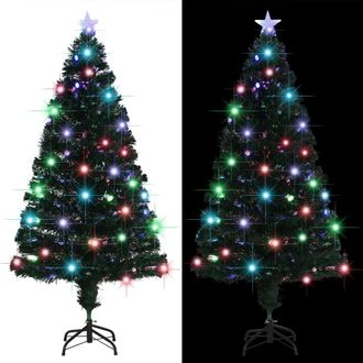 vidaXL Vidaxl - Rbol De Navidad Con Luces Y Soporte Fibra &Oacute;ptica 150 Cm