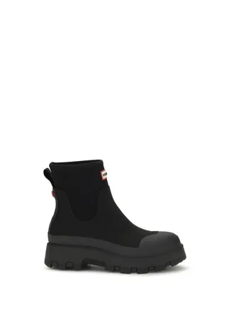 Hunter Elasticated Side Gussets Chelsea Boots - Black
