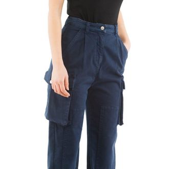 Moschino Womens Blue Cotton Cargo Pants