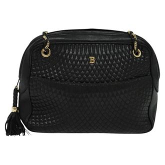 Bally Tweedehands leren schoudertassen - Dames - Pre-owned - Zwart - Maat: ONE Size Leer