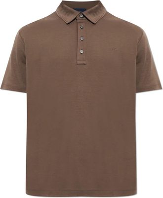 Paul & Shark Poloshirt met korte mouwen - Heren - Polos - Bruin - 2XL - Katoen - Tops