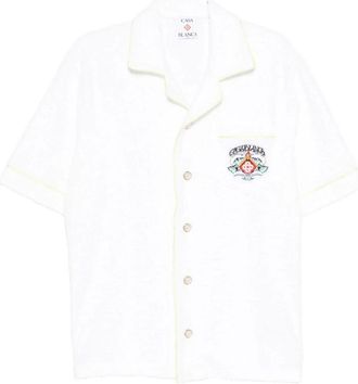 Casablanca Short Sleeve Shirts - Heren - Korte mouwen Overhemden - Wit - L - Overhemden