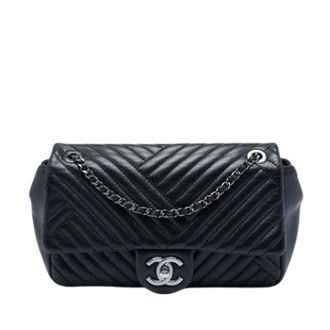 Chanel Pre-owned Vintage Quilted Shoulder Bag - Dames - Pre-owned - Zwart - Maat: ONE Size Leer