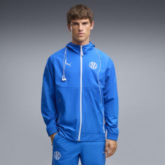 Puma Giacca in tessuto con zip Olympique de Marseille PUMATECH da uomo, Abbigliamento, Blu, 3XL