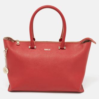 DKNY Dkny Bryant Park Red Leather Tote Bag
