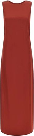 PESERICO Lange Viscose Jurk - Dames - Wikkelkleedje - Rood - M - Kleedjes