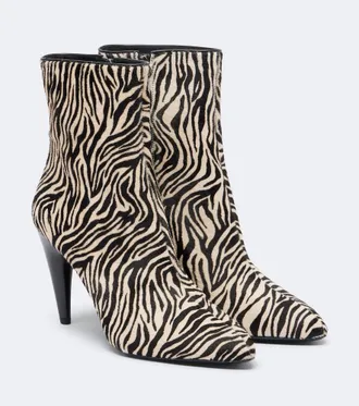 Isabel Marant Jany printed calf hair ankle boots