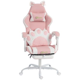 OEM Sedia Gaming Poltrona Gaming Ergonomica Reclinabile Poggiapiedi Rosa