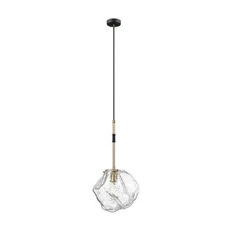 Netlighting Rock Pendant Ceiling Light Matt Black Gold 1x E27