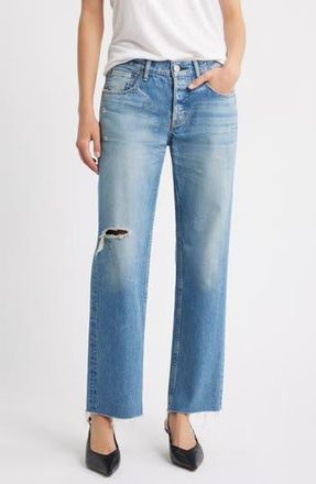 Moussy Vintage Frankford Ankle Straight Leg Jeans in Blue at Nordstrom Rack, Size 24
