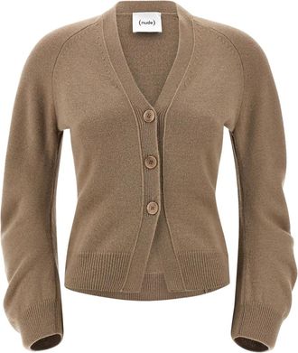 Nude long-sleeves cardigan - Neutrals