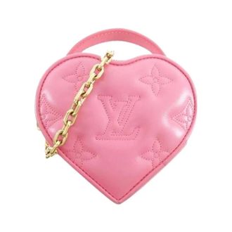 Louis Vuitton Pre-owned Bubblegram Pop My Heart Calf Pouch - Dames - Pre-owned - Roze - Maat: ONE Size Leer