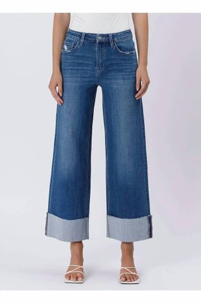 Flying Monkey Womens Love Cuff Jean In Blue