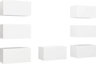 vidaXL TV Cabinets 7 pcs White 30.5x30x60 cm Engineered Wood vidaXL