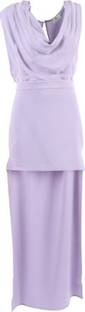 Elisabetta Franchi Draped Keyhole Back Midi Dress