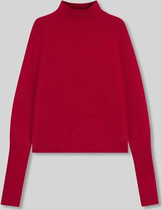 HUGO BOSS Relaxed Fit Strickpullover aus Woll-Mix mit Alpaka Modell SURPIO in Rot, Größe XL